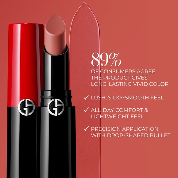 💋 ARMANI BEAUTY Lip Power Longwear Vivid Color Lipstick - Shade 400 - Picture 3 of 9